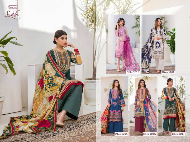 Levisha Al Zohaib fancy Festive Wear Digital Printed Jam Silk Cotton Pakistani Salwar Suits Collection
